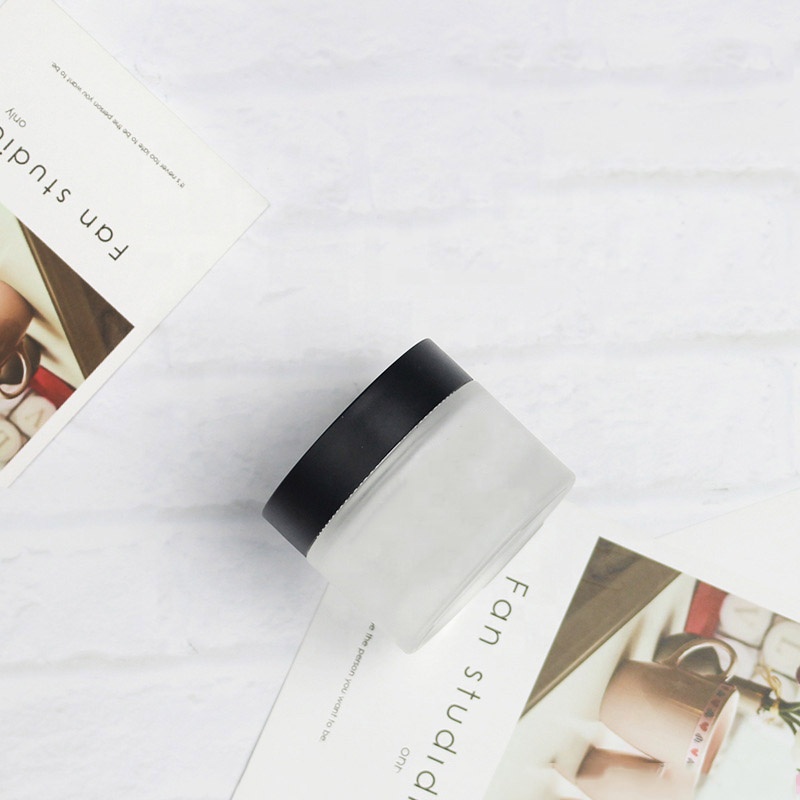 Frosted glass cosmetic package set 30g 50g cream jar 100g plastic cleanser soft tube with best quality