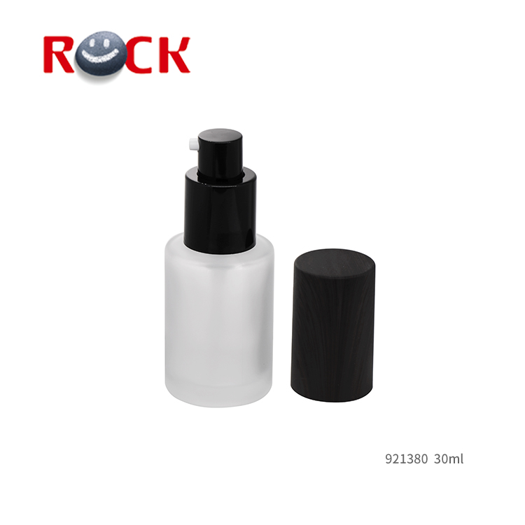 Frosted glass lotion pump bottles and cream jar cosmetic bottle set