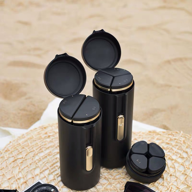 Frosted golden cream bottle cosmetic airless dispenser refillable spray fancy lotion pump makeup bottles