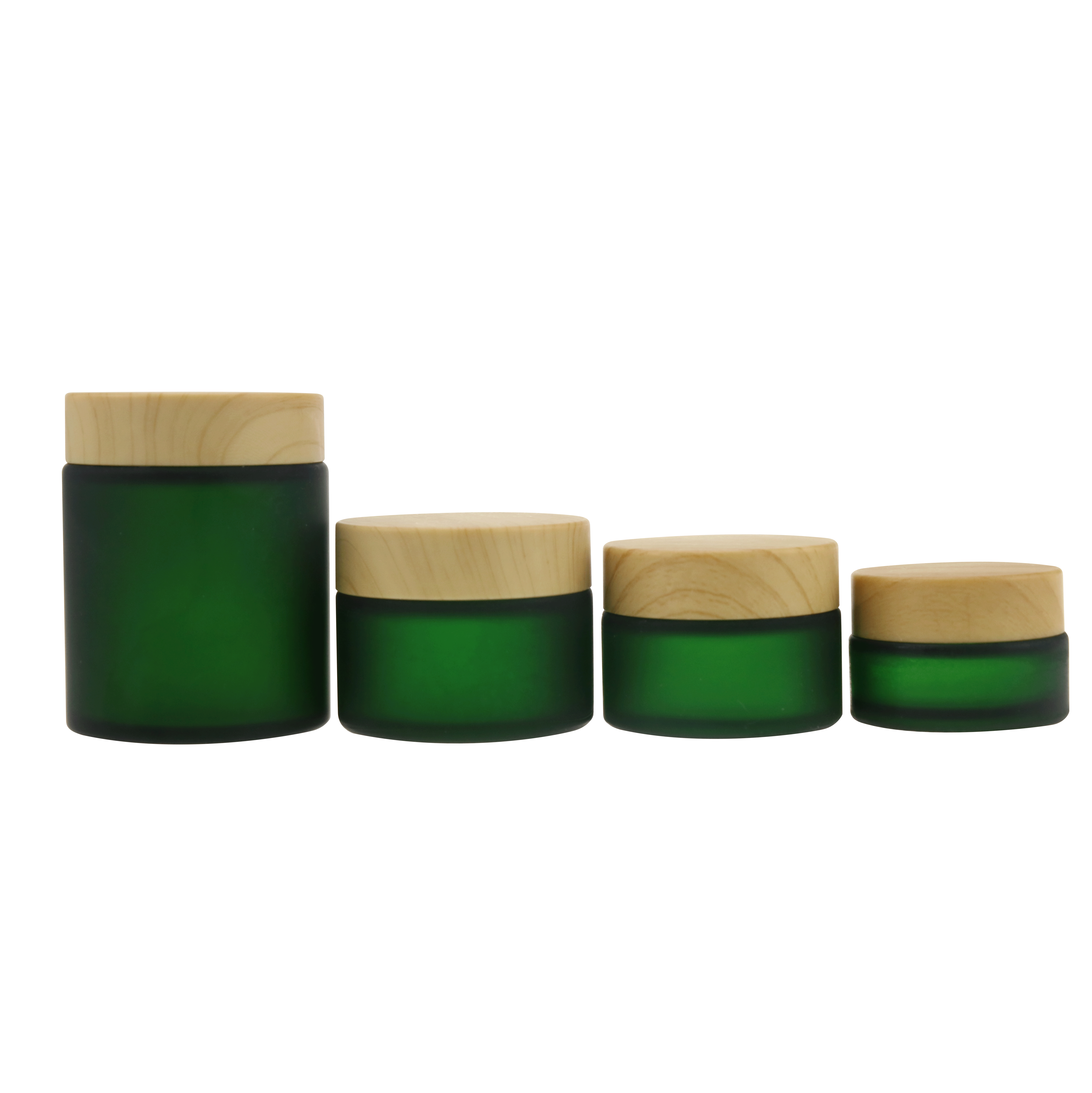 Frosted green /amber 20g 30g 50g glass cosmetic cream jar wide mouth medical salve container with airtight different lid