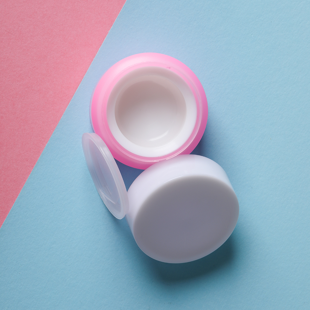 Frosted pink cream jar 10ml 15ml