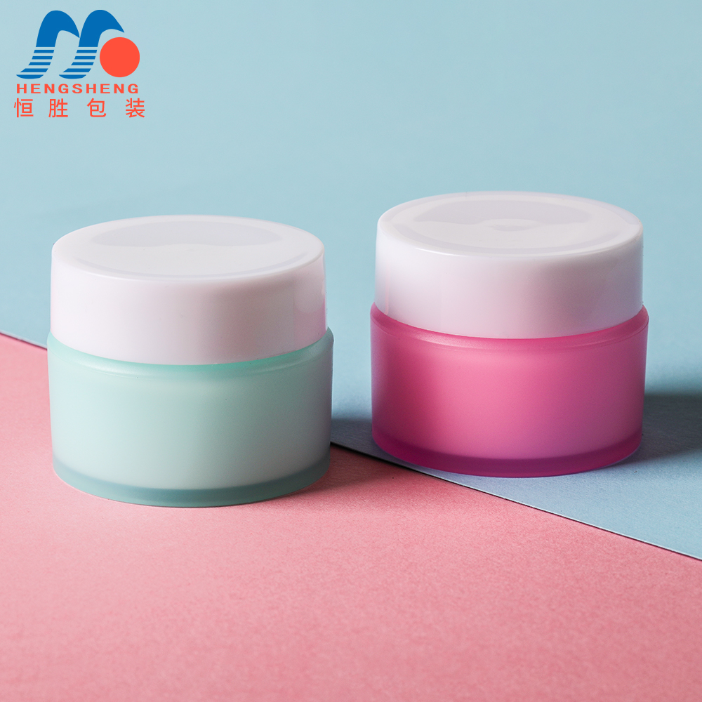 Frosted pink cream jar 10ml 15ml