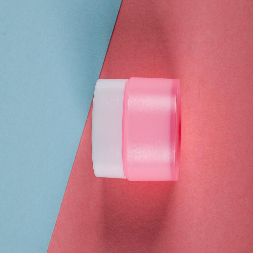 Frosted pink cream jar 10ml 15ml