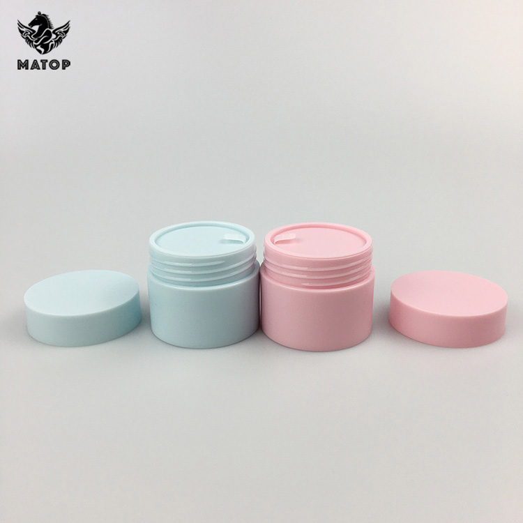 Frosted pink plastic cream jar 5ml 10ml 20ml 30 ml 50ml