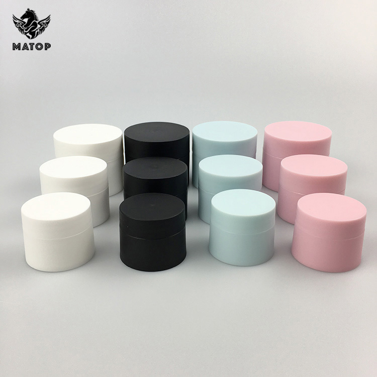 Frosted pink plastic cream jar 5ml 10ml 20ml 30 ml 50ml