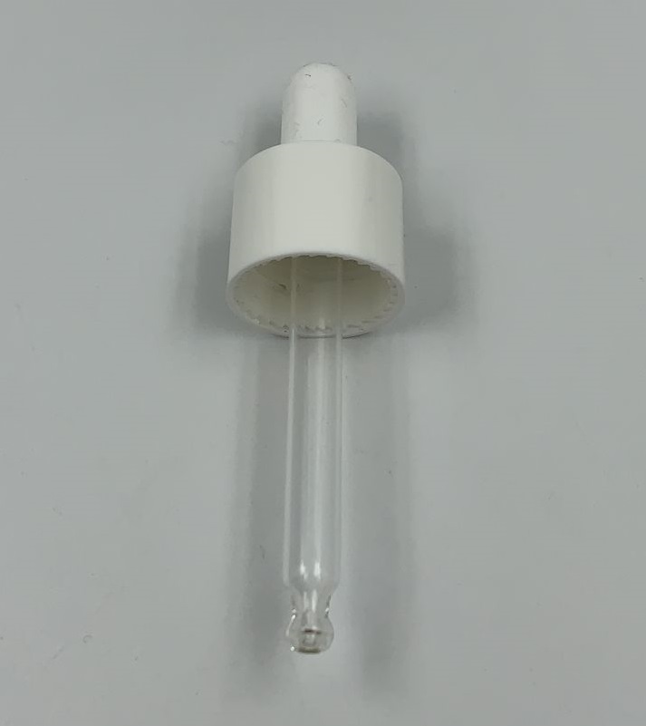 Frosted round shape 20ml flat shoulder dropper glass bottle