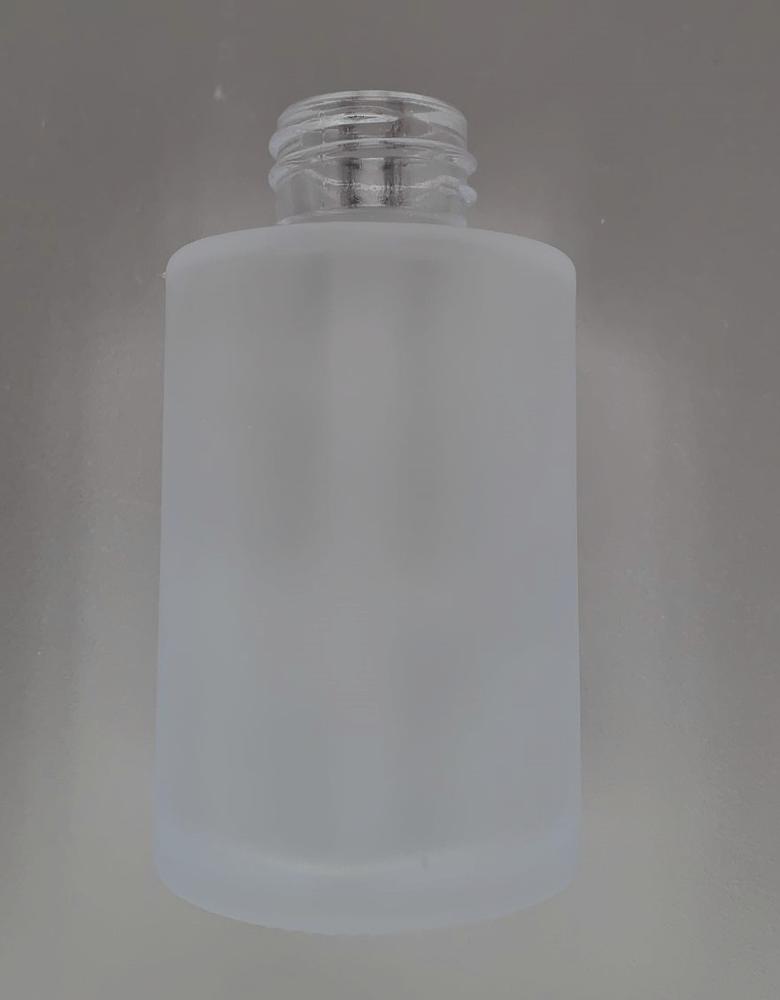 Frosted round shape 20ml flat shoulder dropper glass bottle