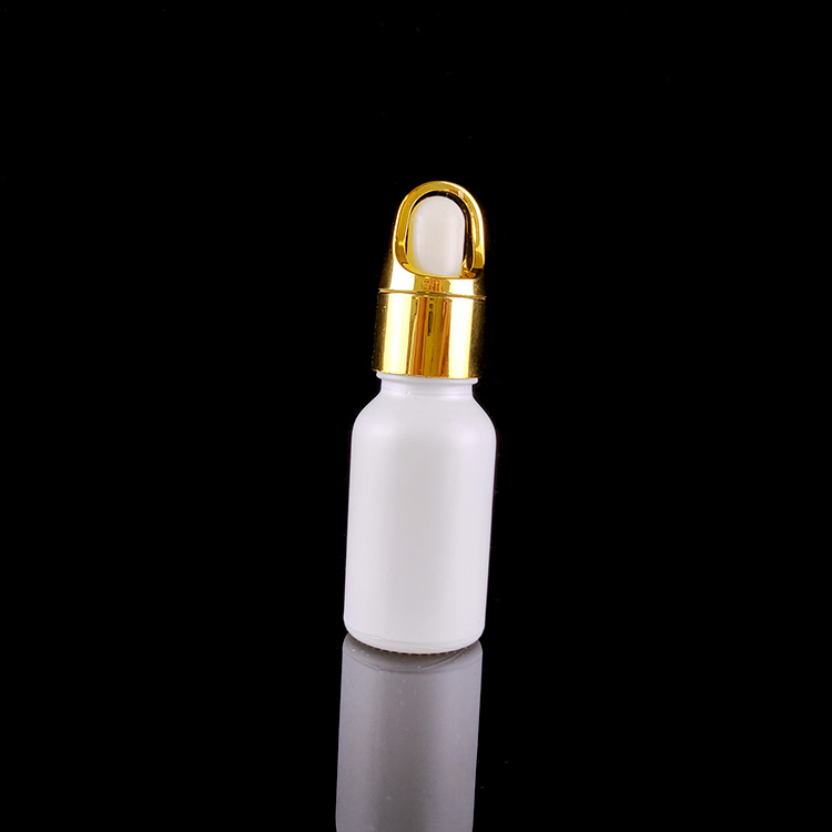 Frosted white boston round glass 5~100ml e liquid bottle 30ml with graduated dropper