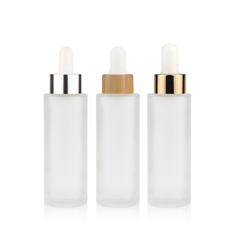 Frosting Amber Glass dropper Bottles customized Essential Oil dropper bottle for cosmetic packaging