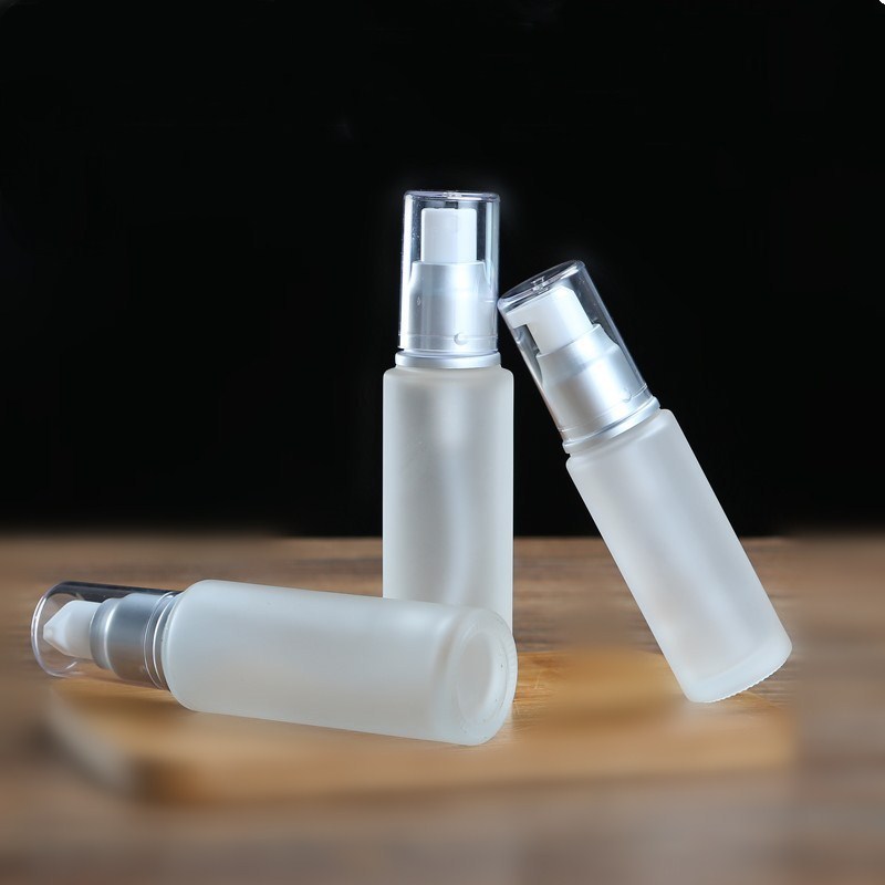 Frosting Emulsion Bottle Glass Vacuum Fine Mist Spray Bottle Cosmetic Toner Bottle