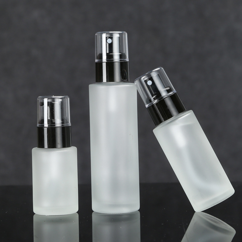 Frosting Emulsion Bottle Glass Vacuum Fine Mist Spray Bottle Cosmetic Toner Bottle