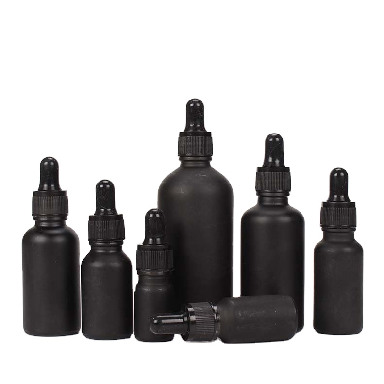 Frosting Glass dropper Bottles customized Essential Oil dropper bottle for cosmetic packaging