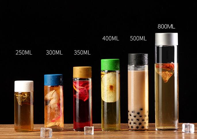 Fruit Juice Beverage Bottle Manufacturer Direct Fruit Juice Bottle Milk Tea Bottle Wholesale Custom Logo Drink Cold Drink Tea Gl