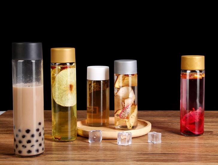 Fruit Juice Beverage Bottle Manufacturer Direct Fruit Juice Bottle Milk Tea Bottle Wholesale Custom Logo Drink Cold Drink Tea Gl