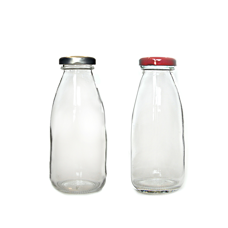 Fruit Juice Milk Packaging 10 oz Glass Juice Bottle with Lid