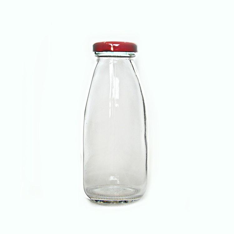 Fruit Juice Milk Packaging 10 oz Glass Juice Bottle with Lid
