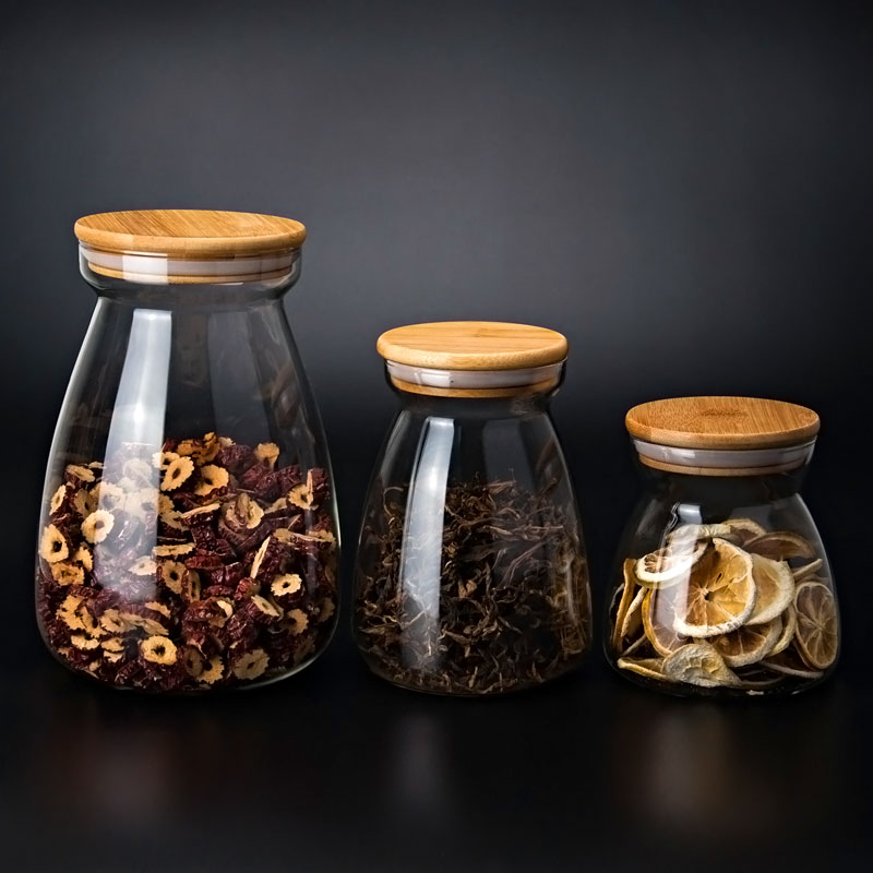 Fruits Coffee Tea Set Honey large Jar Food Storage Bottle Jar Glass Jar Container