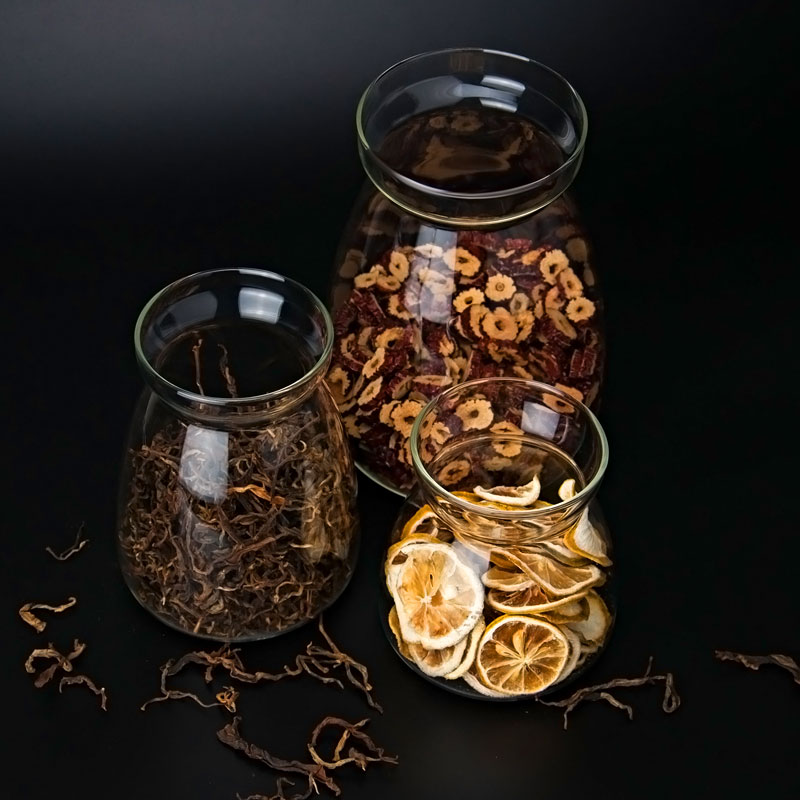 Fruits Coffee Tea Set Honey large Jar Food Storage Bottle Jar Glass Jar Container
