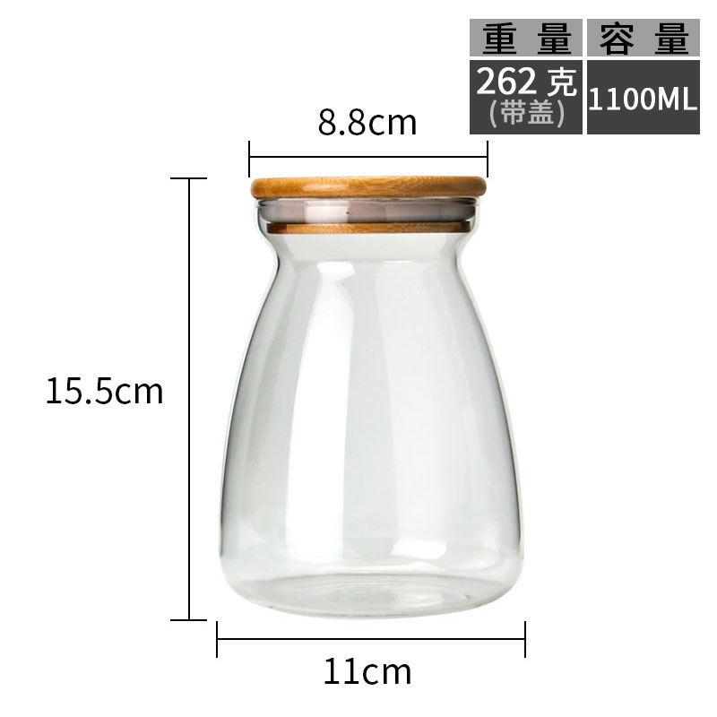 Fruits Coffee Tea Set Honey large Jar Food Storage Bottle Jar Glass Jar Container