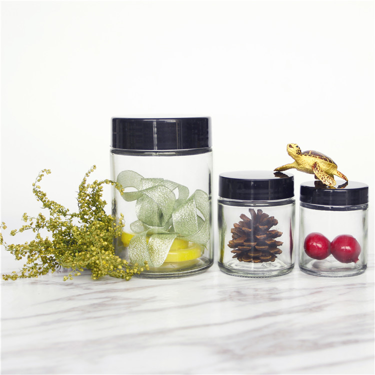 Full Size Clear Glass Canning Jar For Spice Food Jam