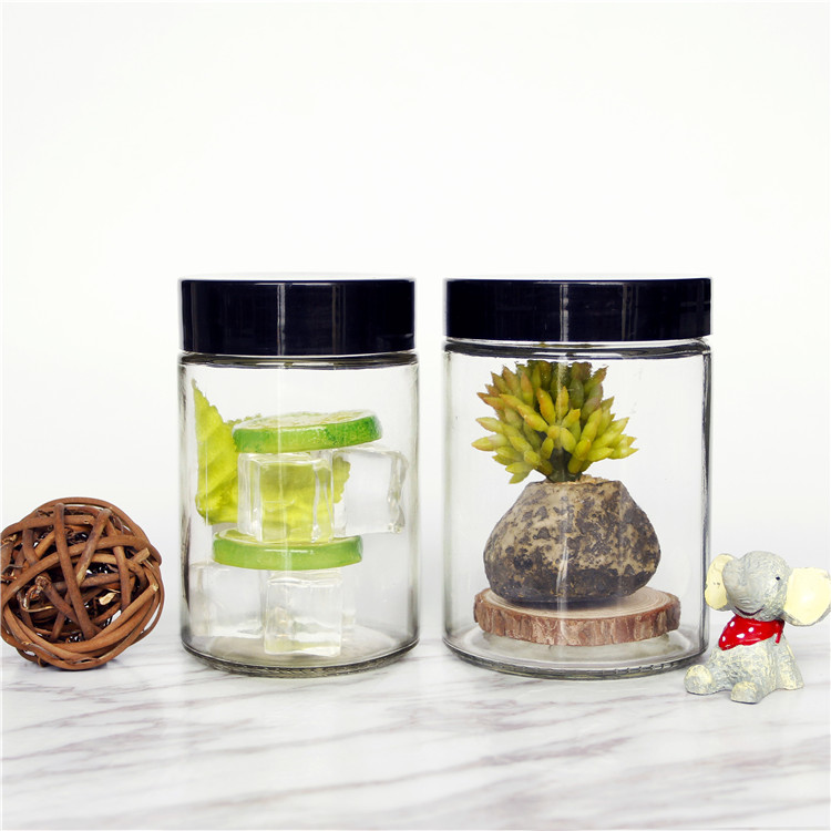 Full Size Clear Glass Canning Jar For Spice Food Jam