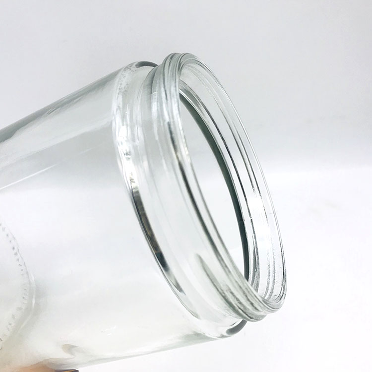 Full mouth 750 ml high quality mango butter wide glass jar with aluminum cap