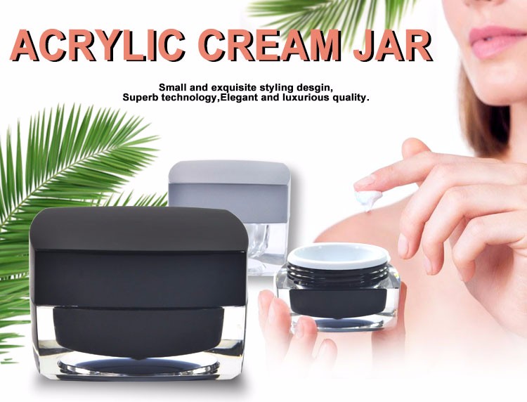 Full size 15g 30g 50g acrylic empty plastic cosmetic cream jars for facial cream