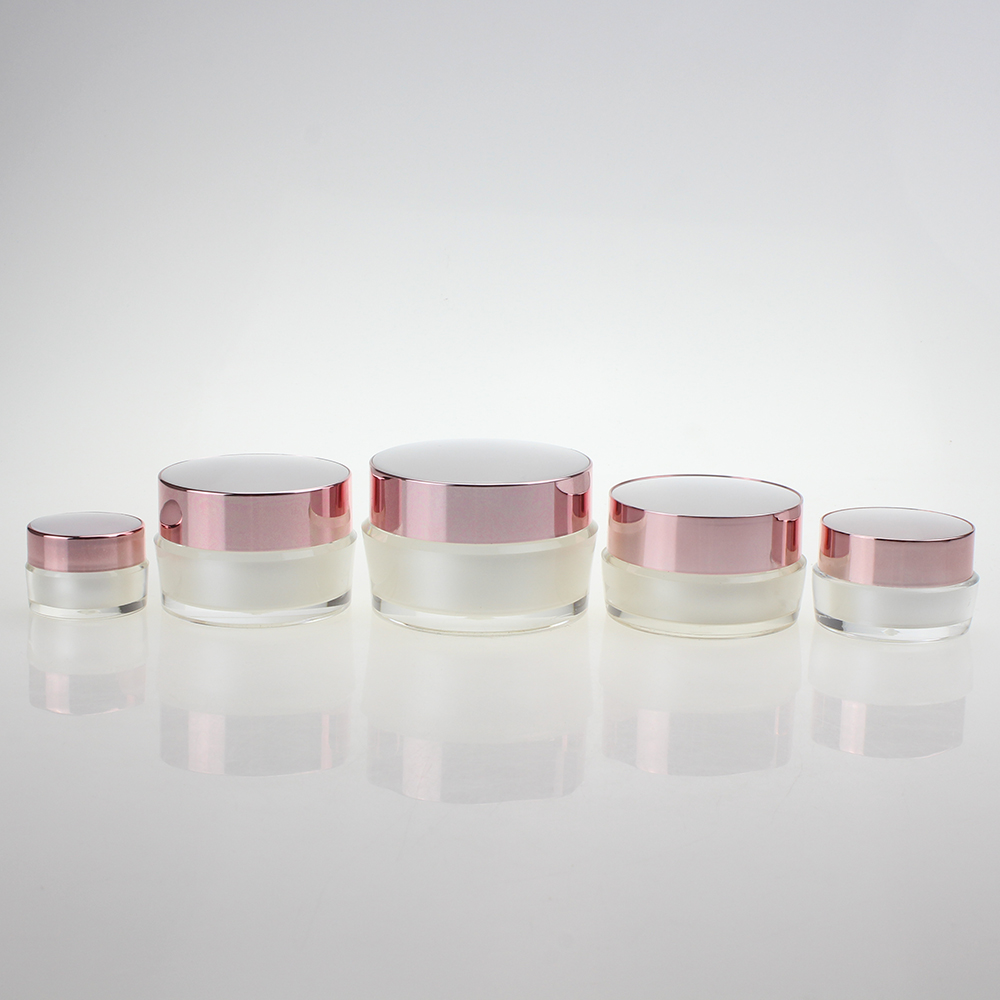 Full size 5g 10g 15g 30g 50g acrylic jar empty plastic cosmetic cream jars facial cream jar 5g 10g 15g 30g 50g