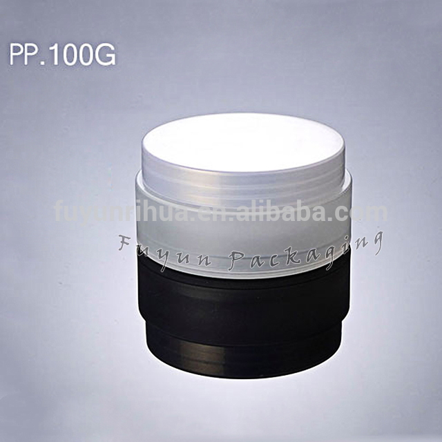 Fuyun 100g Frosted Matt White Double Wall Plastic PP Jars