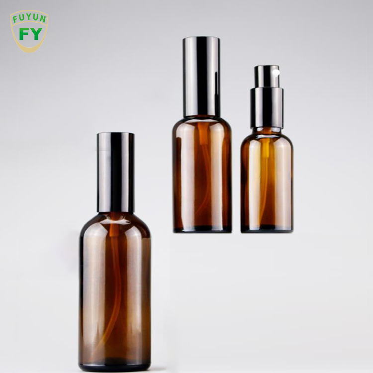 Fuyun 10ml 15ml 20ml 30ml 50ml 100ml Amber Lotion Bottle Pump Glass Spray Bottle