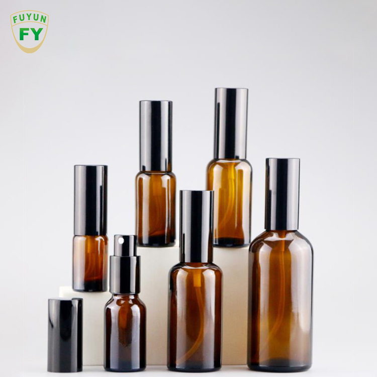 Fuyun 10ml 15ml 20ml 30ml 50ml 100ml Amber Lotion Bottle Pump Glass Spray Bottle
