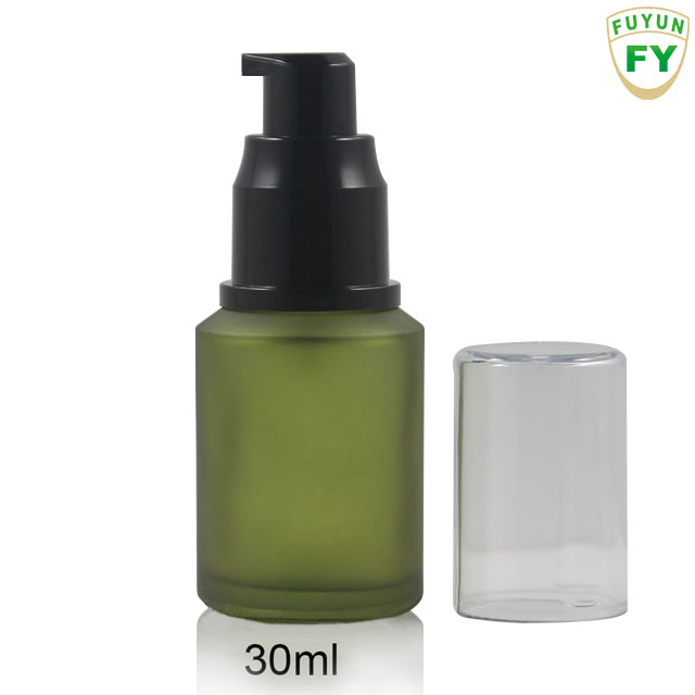 Fuyun 15ml 30ml 60ml 125ml 200ml Frosted Green Coloured Dropper Bottle Glass Cosmetic Empty Essential Oil Bottle