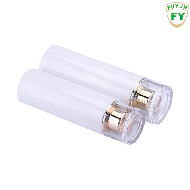 Fuyun 200ml 250ml plastic spray bottles straight round acrylic lotion bottle with pump