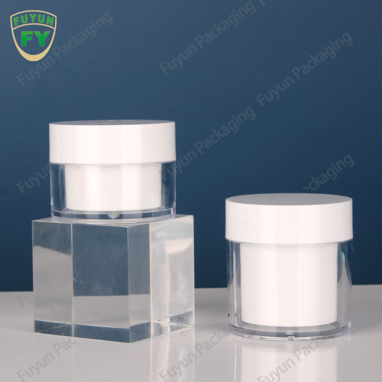 Fuyun 20g 30g 50g Skin Care Packaging Cosmetic Jar Double Wall Ps Face Cream Jars