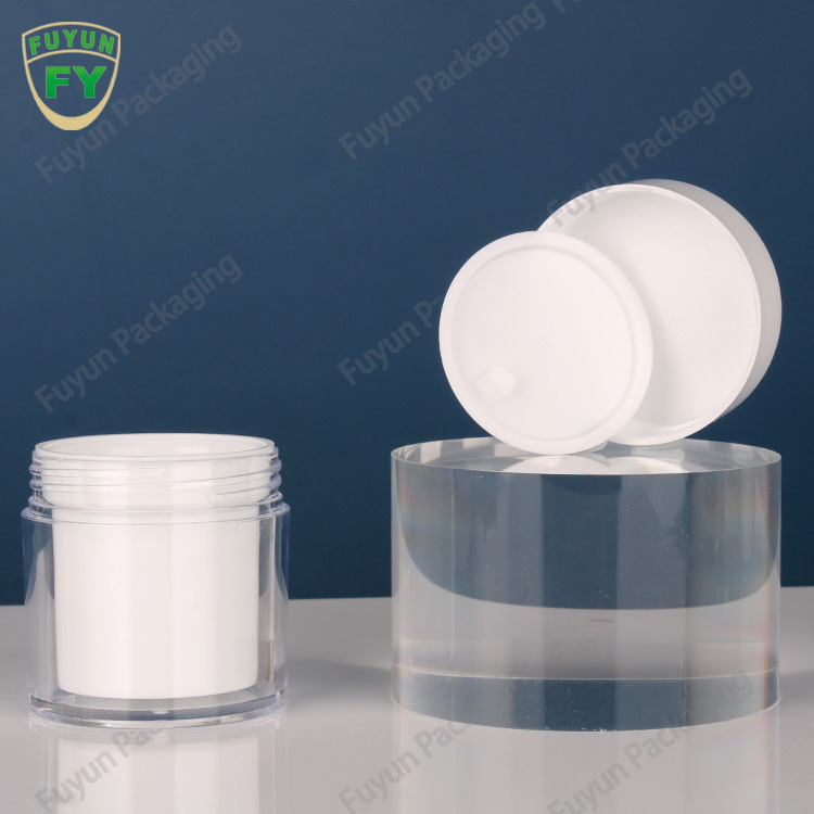 Fuyun 20g 30g 50g Skin Care Packaging Cosmetic Jar Double Wall Ps Face Cream Jars