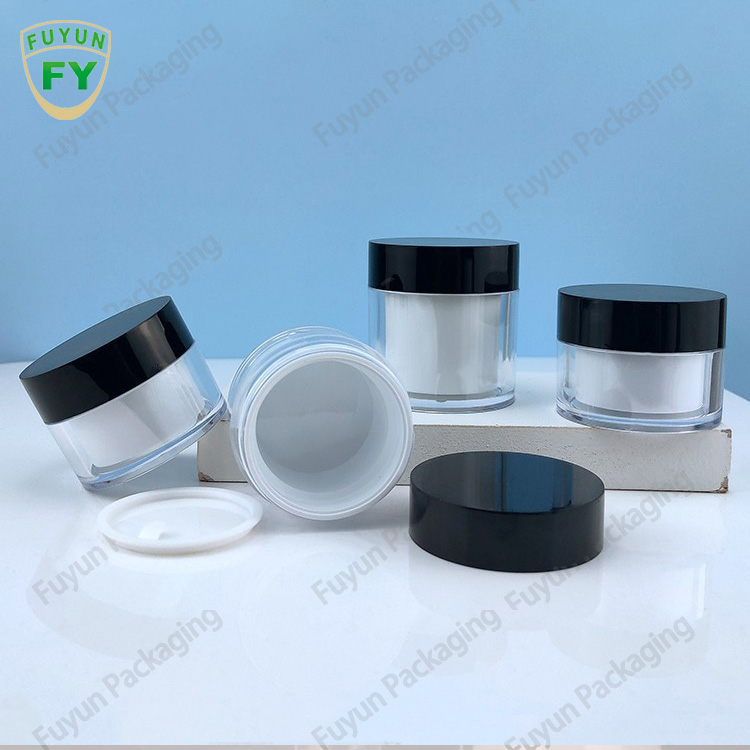 Fuyun 20g 30g 50g Skin Care Packaging Cosmetic Jar Double Wall Ps Face Cream Jars
