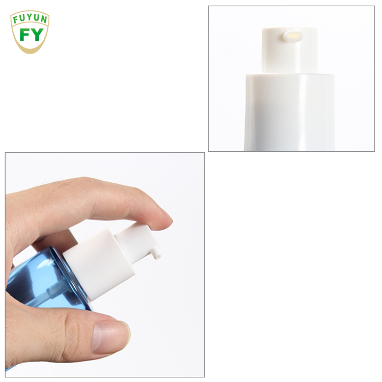 Fuyun 20ml 30ml 40ml 60ml 100ml 120ml Press Type Cosmetic Essence Cream Perfume Spray Blue Glass Lotion Bottles for Lotion