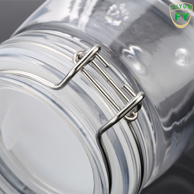 Fuyun 220g Empty Round Plastic Sealed Tin Containers Clip Lids,Food Jar Pot Containers Storage Cream Container Jars