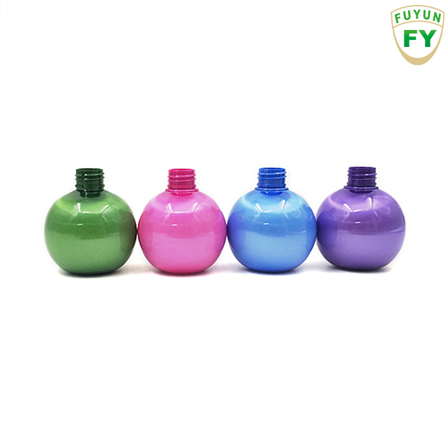 Fuyun 220g Round ball shape plastic toothpaste bottles high quality PET saleratus toothpaste ball bottle with plastic pump