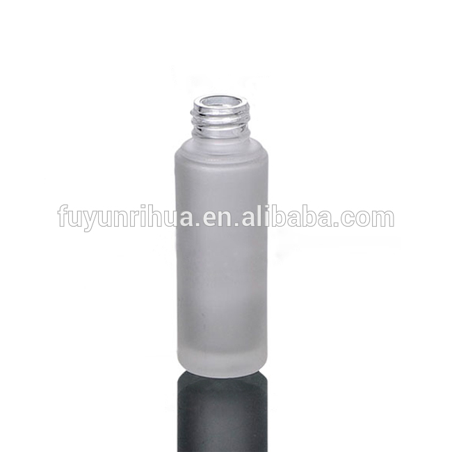 Fuyun 30ml 1oz Tubular Round Cobalt Olive Essential Oil Frosted Glass Dropper Bottles