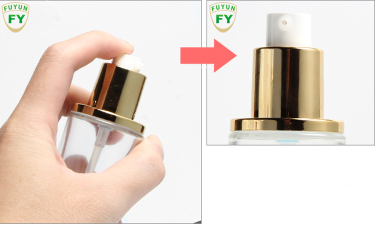 Fuyun 30ml/40ml/100ml/120ml cosmetic cream glass bottles with lotion pump