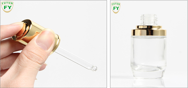 Fuyun 30ml/40ml/100ml/120ml cosmetic cream glass bottles with lotion pump