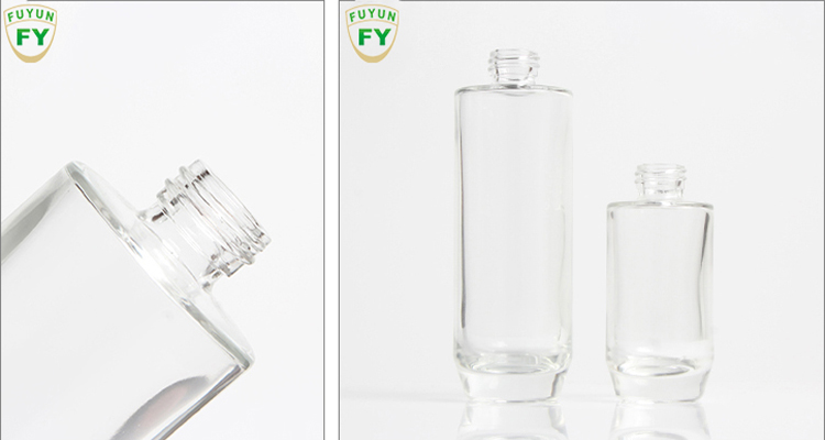 Fuyun 30ml/40ml/100ml/120ml cosmetic cream glass bottles with lotion pump