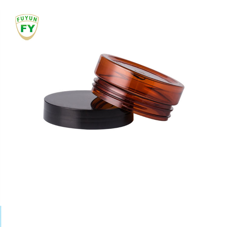 Fuyun 50g plastic amber cosmetic pet jar with plastic lid