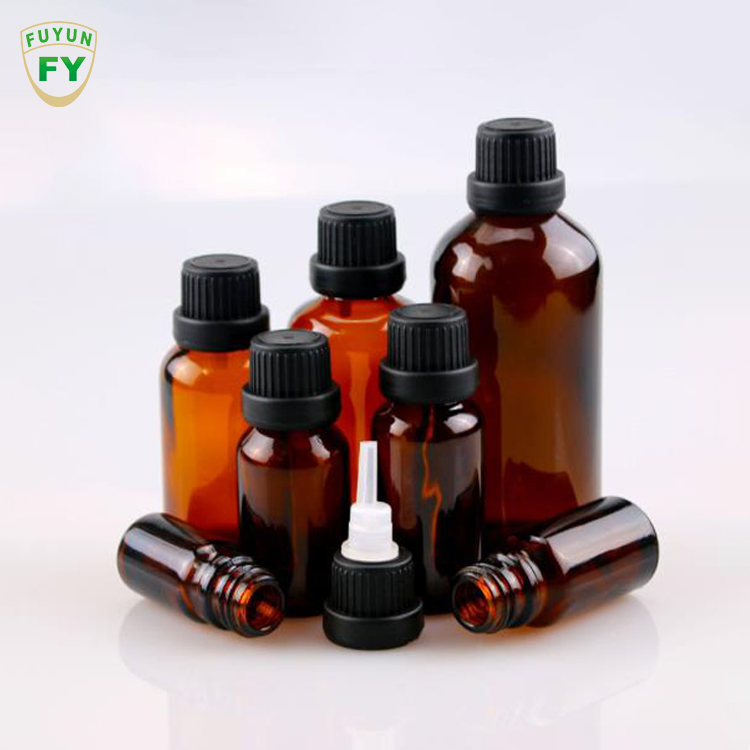 Fuyun 5ml 10ml 15ml 50ml 100ml Mini Amber Glass Essential Oil Bottle with Insert Dropper
