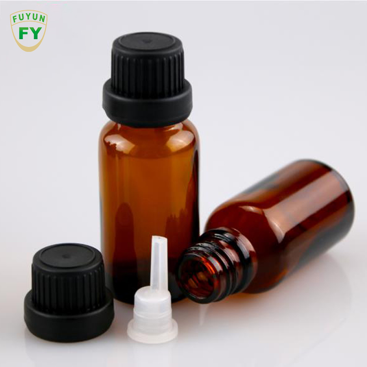 Fuyun 5ml 10ml 15ml 50ml 100ml Mini Amber Glass Essential Oil Bottle with Insert Dropper