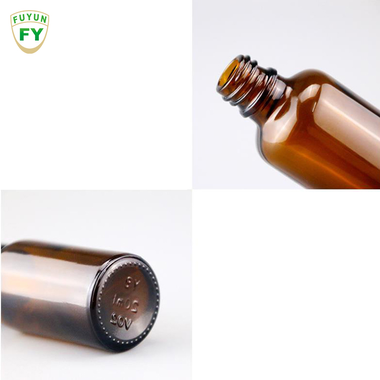 Fuyun 5ml 10ml 15ml 50ml 100ml Mini Amber Glass Essential Oil Bottle with Insert Dropper