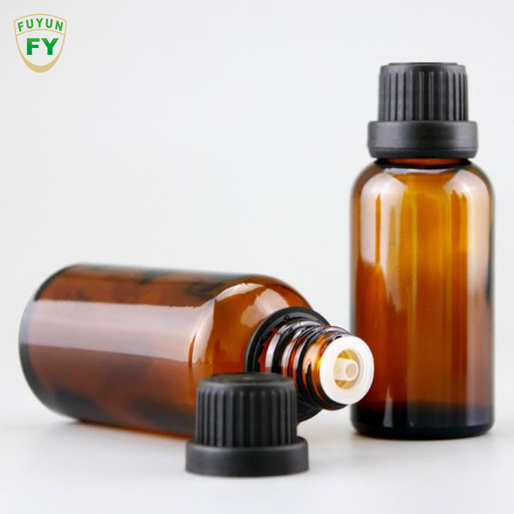 Fuyun 5ml 10ml 15ml 50ml 100ml Mini Amber Glass Essential Oil Bottle with Insert Dropper