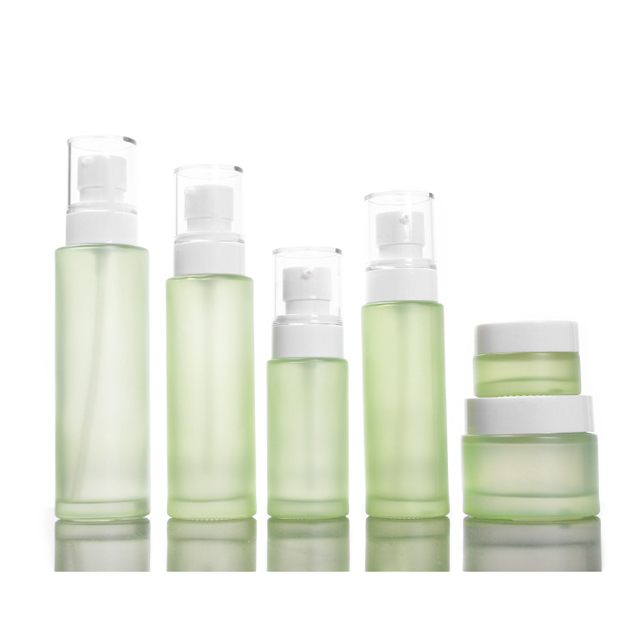 Fuyun Cosmetic Packaging Glass Foundation Dispenser Serum Pump Pressure Spray Bottle and Cream Jars