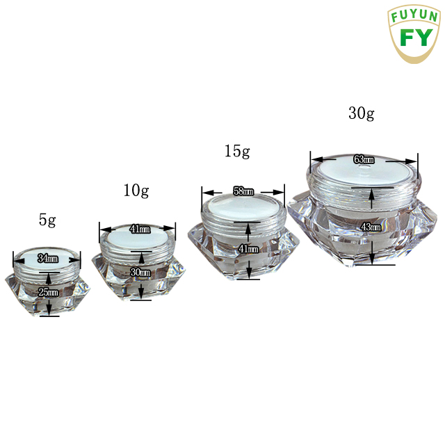 Fuyun Cosmetic Packing Plastic Container Jar Acrylic Double Wall Plastic Container Jar